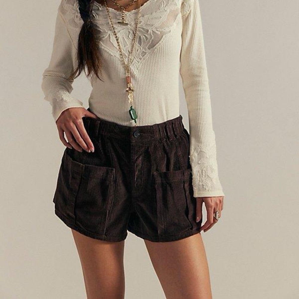 Free people We The Free Shot Caller corduroy Pull-On Shorts